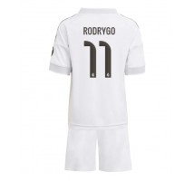Real Madrid Rodrygo Goes #11 Koszulka Podstawowa dzieci 2025-26 Krótki Rękaw (+ krótkie spodenki)